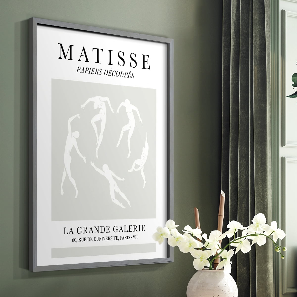 Matisse CLXXXIX Framed Print in Gray Solid Wood 22 x 28 Framed Print