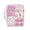 Pink Floral Patchwork Print, variant on HELLHERO Patchwork Floral Rose Quilted Bible Cover for Spiritual, Polyester Fabric Bible Cover Case with Pocket Large Capacity Bible Cover Bag
