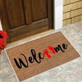 thumbnail image 2 of Tapis de Porte Amusant Thème de Bienvenue Tapis de Bienvenue Tapis Empreintes Rouges pour Entrée Intérieur Cadeau de Pendaison de Crémaillère 16x24 Po Tapis de Porte d'Été Mats Tapis de Porte en Coco pour Extérieur Patio Plancher Entrée Véranda Garage Bureau, 2 of 3