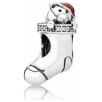 PANDORA Christmas Stocking Charm - Red Enamel & Clear CZ - 791773CZ