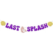 Purple Glitter Mermaid Last Splash Banner, Mermaid Bridal Shower Party Decorations, Let's Be Mermaids Banner, Mermaid Bachelorette Party Supplies