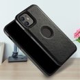 thumbnail image 3 of Leather Grain Phone Cover Back Phone Case Decoration 2 4 1 3 Mobile Protector Shell for iPhone 11 Pro, 3 of 8