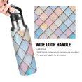 thumbnail image 4 of Yayeee 33oz Insulated Water Bottle Double Wall Stainless Steel with Flip Straw Lid, Orange Art Pattern, 4 of 7