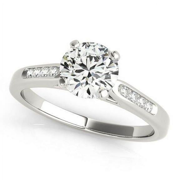 14k White Gold Single Row Diamond Engagement Ring (1 cttw) Size 3