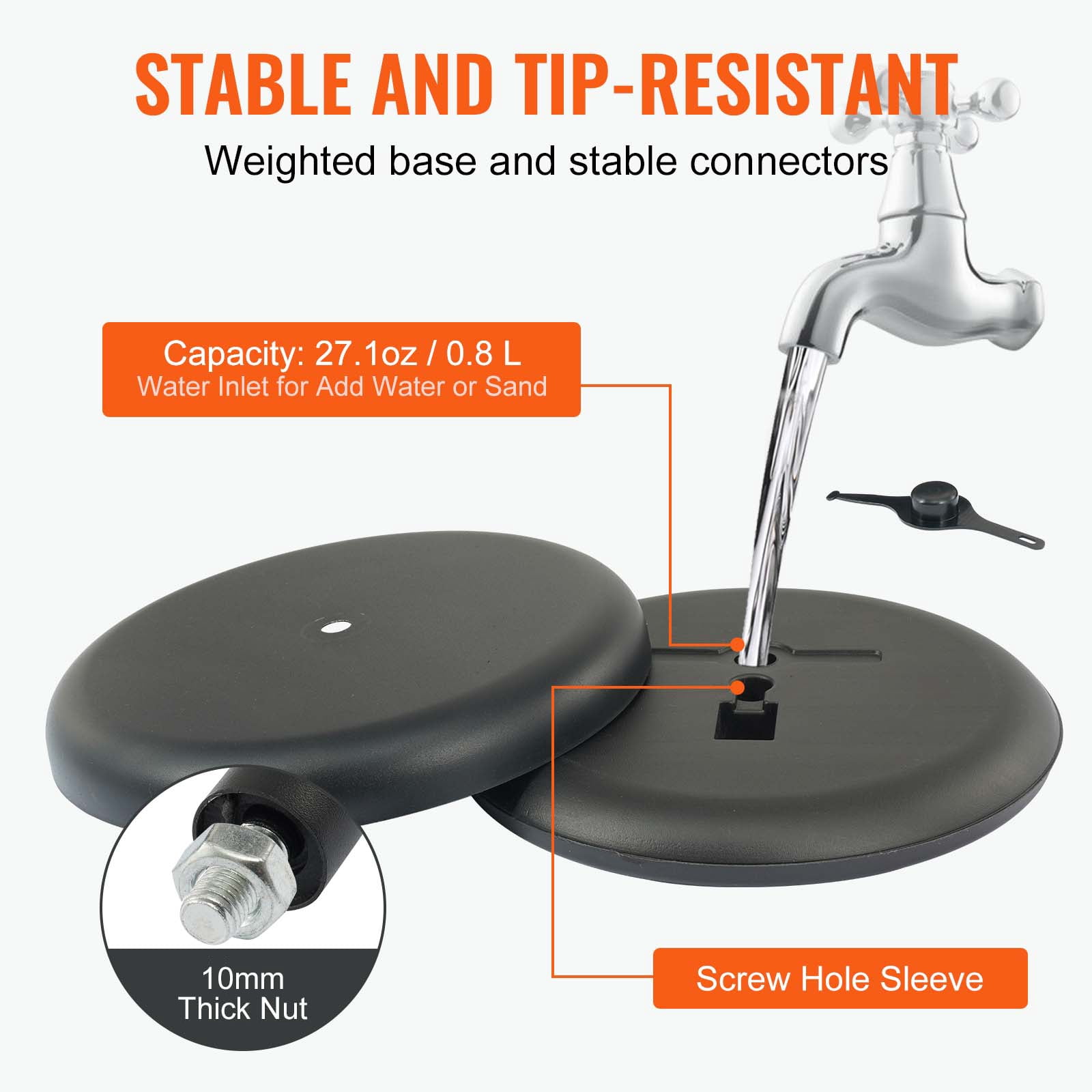 BENTISM Pedestal Sign Holder Adjustable Poster Stand 11 x 17 Inch Round Base