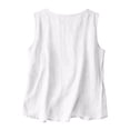 thumbnail image 4 of Resicozy Cotton Linen Tank Tops for Women Lightweight V Neck Sleeveless Summer Shirts Loose Causal Athlete Camisole 2026 White 2XL, 4 of 4