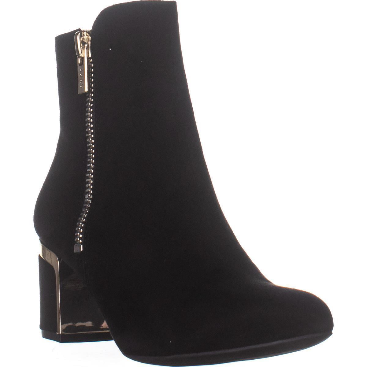 DKNY Womens DKNY Crosbi Ankle Boots, Black Suede, 8 US / 38.5 EU