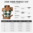 thumbnail image 7 of Fotbe Green White Lumberjack Plaid Pattern Womens' Sports Bra Longline Wirefree Padded with Medium Support Sports Moisture-Wicking Workou Vest,Tank Top-Large, 7 of 7
