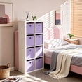 thumbnail image 6 of Dailivio Collapsible Fabric Cube Storage Bins, Storage Cubes Organizer Bins, Lavender Purple, 6 Pack, 10.5" x 10.5", 6 of 9