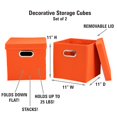 thumbnail image 3 of 32-1 Essentiels Ménagers 2 Cubes de Rangement - Orange, 3 of 4