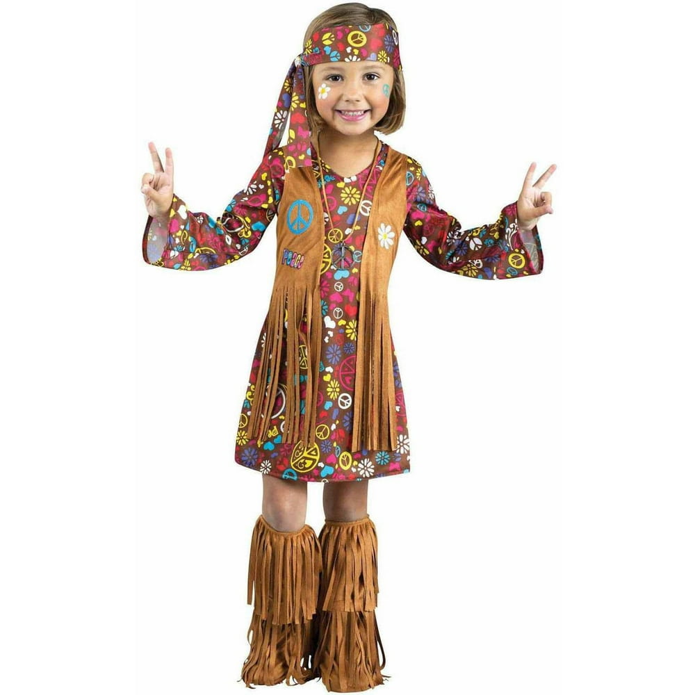Peace and Love Hippie Toddler Halloween Costume Peace and Love Hippie Toddler Halloween Costume