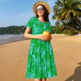 thumbnail image 4 of Vsdgher Pieuvre1 pour Femmes Été 2025 Robes Midi Maxi Décontractées Légères Manches Courtes Col Rond Robe de Plage, 4 of 6