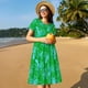 thumbnail image 4 of Easygdp Octopus1 para Vestido Transpirable de Mujer, Vestido Suelto de Manga Corta con Pliegues y Bolsillos para el Verano, 4 of 6