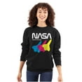 thumbnail image 3 of Retro NASA Worm Logo Space Shuttle Sweatshirt for Men or Women Brisco Brands S, 3 of 6