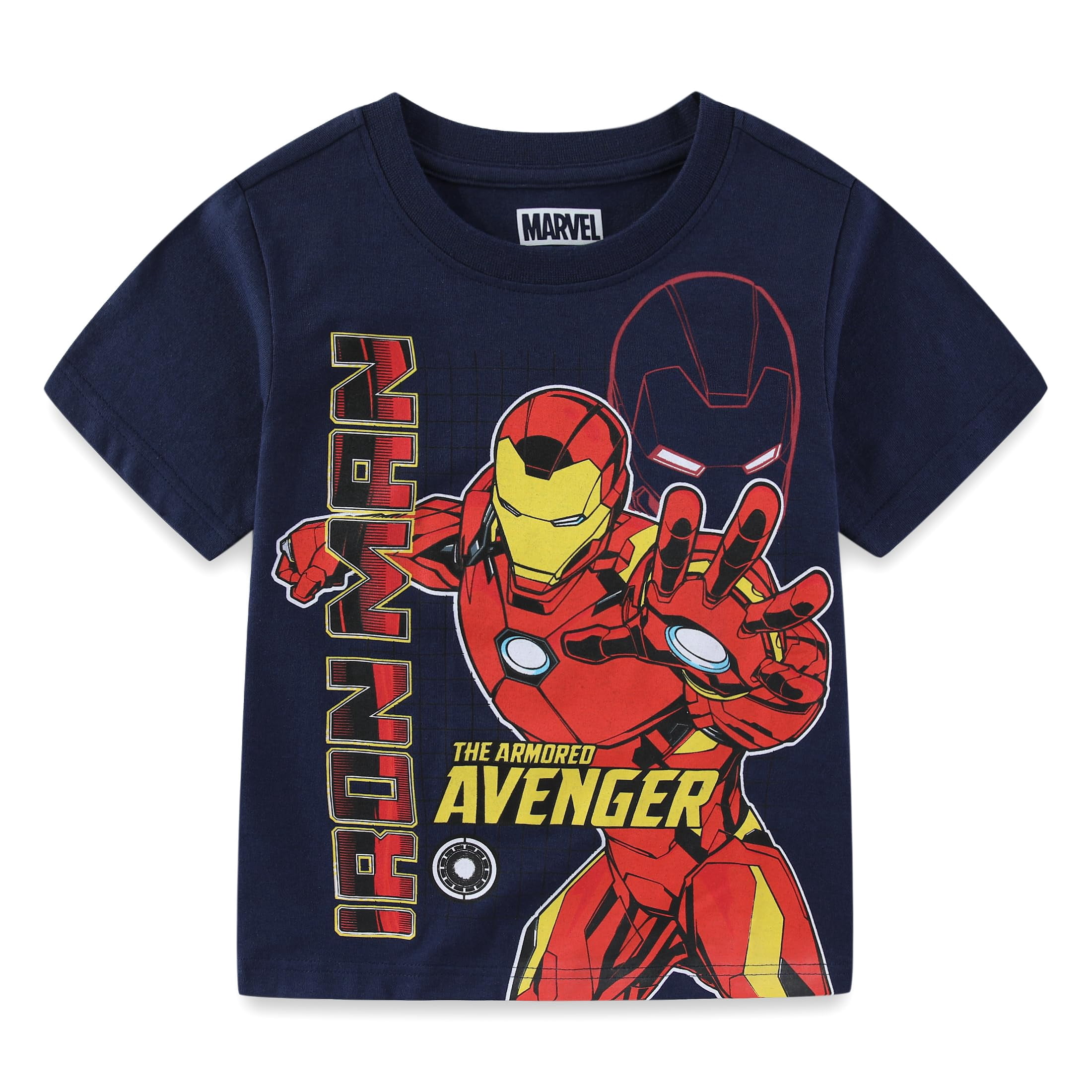 Marvel Avengers Iron Man Short Sleeve T-Shirt (Boys), 2 Pack, Sizes 3T-8
