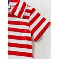 thumbnail image 6 of Wassery Independence Day Toddler Boys Clothes Stripe Stars Print Turn-Down Collar Short Sleeve Shirts+Ripped Denim Shorts Set 4th of July Outfits, 6 of 9