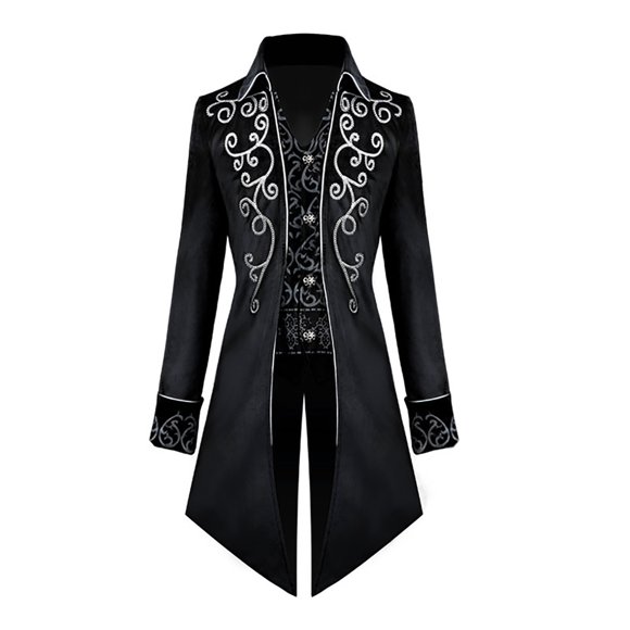 COM1950s Coats for Men, Men Coats Winter, Men's Gothic Tailcoat Coat Steampunk Tail Coat Medieval Lapel Court Dress Slim Coat, Coat for Men, Men's Coats Winter, Winter Coat Men, Men's Dress Coat