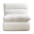 thumbnail image 5 of Conveniently Compressed Sofa with Ottoman, White Corduroy - For Home Offices and Reading Nooks, Easy Unpacking & Comfort, 5 of 6