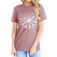 thumbnail image 4 of Women Flower Graphic Printed T-Shirt,2XL, 4 of 7
