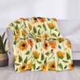 thumbnail image 3 of Rozeui Sunflowers And Butterflies for Flannel Blanket, Soft Fuzzy Plush King Blanket for Winter, Thick and Warm All-Season Bed Throw-50"x40", 3 of 6