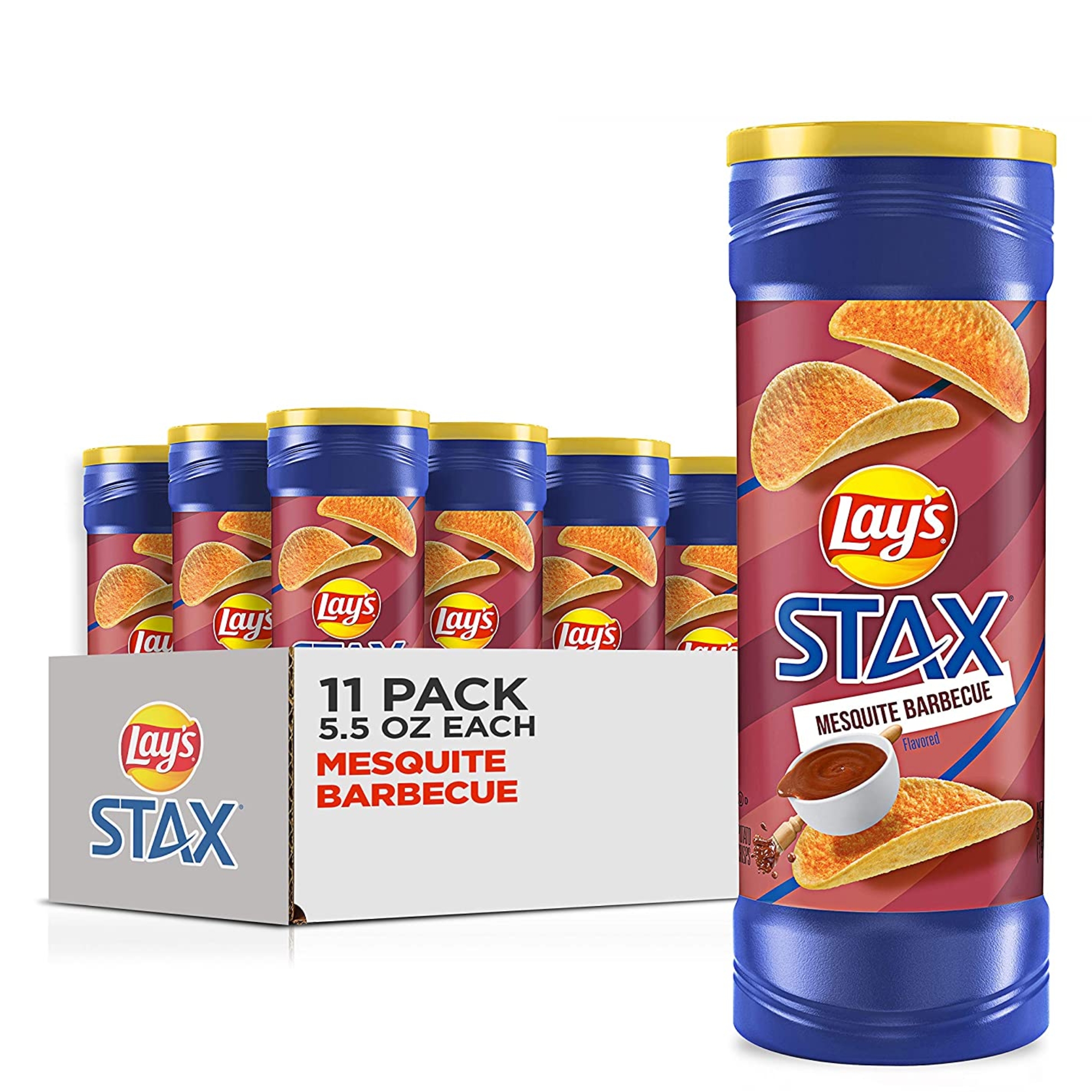 (11) Lay's Stax Mesquite Barbecue Potato Crisps, Crunchy & Delicious