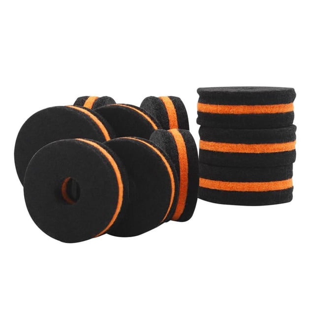 Arandelas Negras de Fieltro de Espuma para Soporte de Platillos para Piezas de , Paquete de 10 Sunnimix Arandelas de fieltro de percusión para tambor