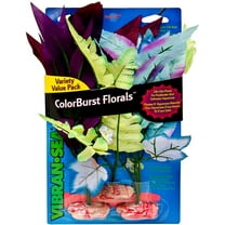 Blue Ribbon Vibran-Sea Color Burst Florals Variety Pack [Aquarium Artificial Plants, New Aquarium Supplies, Blue Ribbon Pet, Aquarium Supplies] 3 count