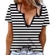 thumbnail image 1 of Camisas de Manga Corta para las Mujeres Casual Impresión No Estructurada Botón Arriba Blusa Cuello Tripulado Top de Verano, Tops de Manga Corta de las Mujeres Casual, 1 of 6