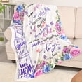 thumbnail image 5 of BLEUM CADE Mothers Day Birthday Gifts for Mom Throw Blanket, Soft Cozy Flannel Blanket, Gift for Mom from Daughter Son,Floral Letter,50"x60", 5 of 10