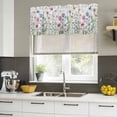 thumbnail image 5 of 2 Pack Valances for Windows, Spring Floral Window Valances for Living Room/Bedroom/Bathroom, Pink Blue Flowers Butterfly Wooden Light Filtering Kitchen Curtain Valance Window Treatment 42"W x12" L, 5 of 9
