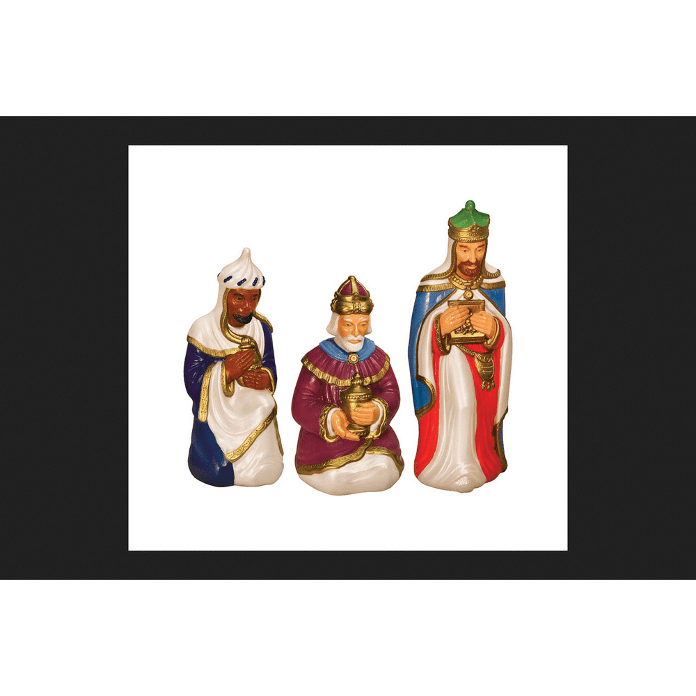 General Foam Plastics Christmas Nativity 3 Wisemen Set, PreLit, 36In