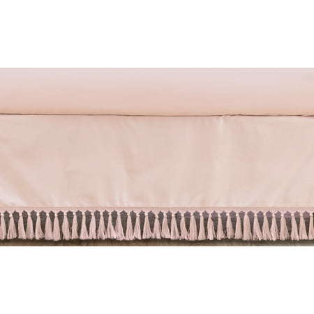 UPC: 0846480083252 | Boho Bohemian Pink Dust Ruffle Crib Skirt by Sweet Jojo Designs