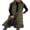 Army Green, variant on Michellecmm Women Long Winter Jacket, Sleeveless Hooded Zipper Closure Puffy Vest