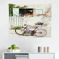 thumbnail image 1 of Bicycle Tapestry, Life is a Bike Ride Words Print Pastel Color Unique Ride Graphic, Fabric Wall Hanging Decor for Bedroom Living Room Dorm, 2 Sizes, Green Black, by Ambesonne, 1 of 1
