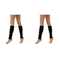 thumbnail image 1 of (2-Pack) Rinsvye 80S 90S Leg Warmers Mens Socks Compression for Women Neon Ribbed Baseball Socks Leg Socks Stylish Accessories Soccer Socks Men Colorful Fluorescent Wool Knitted Sock Sleeves, 1 of 4