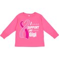 thumbnail image 3 of Inktastic Breast Cancer Awareness I Support My Gigi with Pink Ribbon Boys or Girls Long Sleeve Toddler T-Shirt, 3 of 5