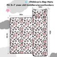 thumbnail image 5 of Pink and White Leopard Print Pattern Teens Toddler Nap Mat with Pillow, Sleeping Mat Bag for Preschool Daycare 60"x20", 5 of 6