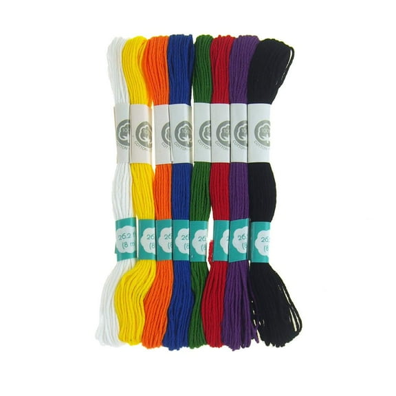 Cotton Embroidery Floss, 8.7-Yard, 8-Count, Basics Assorted