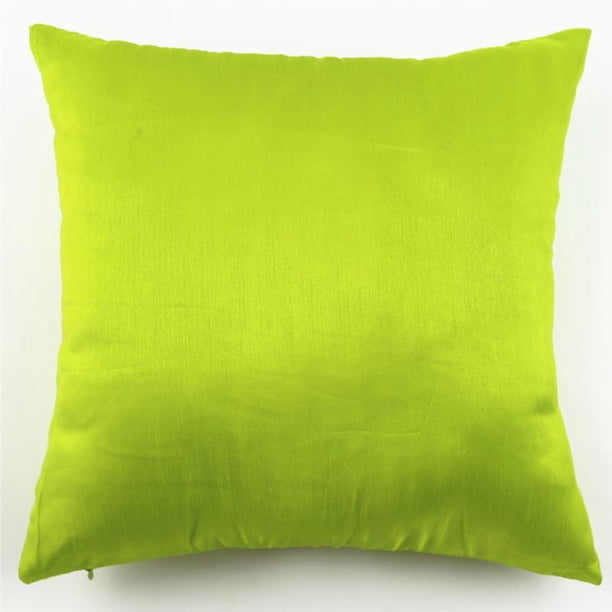 Funda de cojín de color súper lujo Soft Toss Funda de almohada cuadrada de poliéster Longitud 60x60cm / pulgadas para sala de Verde_60x60cm Colco funda de almohada de tiro cuadrado de seda