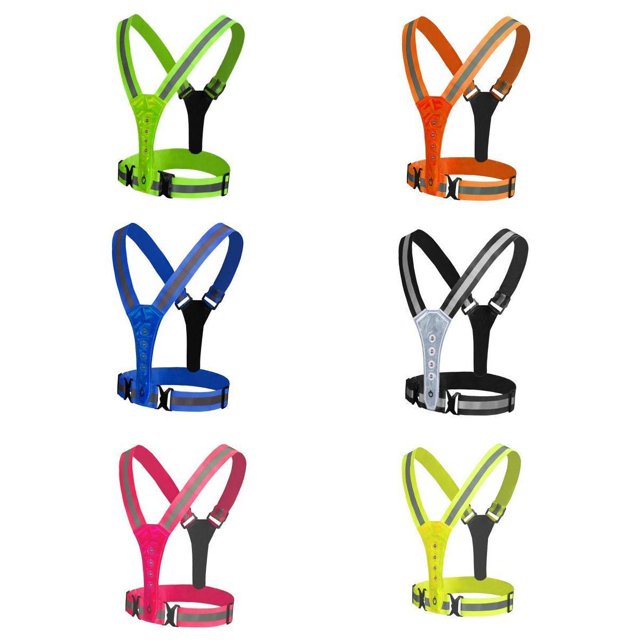Chaleco Reflectante LED para Hombres, Mujeres, de Noche, Caminar, en , ejercicio, Senderismo DYNWAVEMX tren de rodaje reflectante