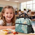 thumbnail image 4 of Kuiaobaty Peacock Flower Print Backpack and Pencil Case Set for Kids 8-12 Roomy Casual Backpack with Lunch Box Large Capacity Bookbag and Lunch Bag with Bottle Holder for School Travel, 4 of 7