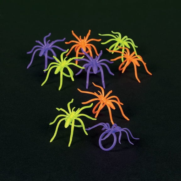 Assorted Color Spider Rings - Jewelry - 144 Pieces
