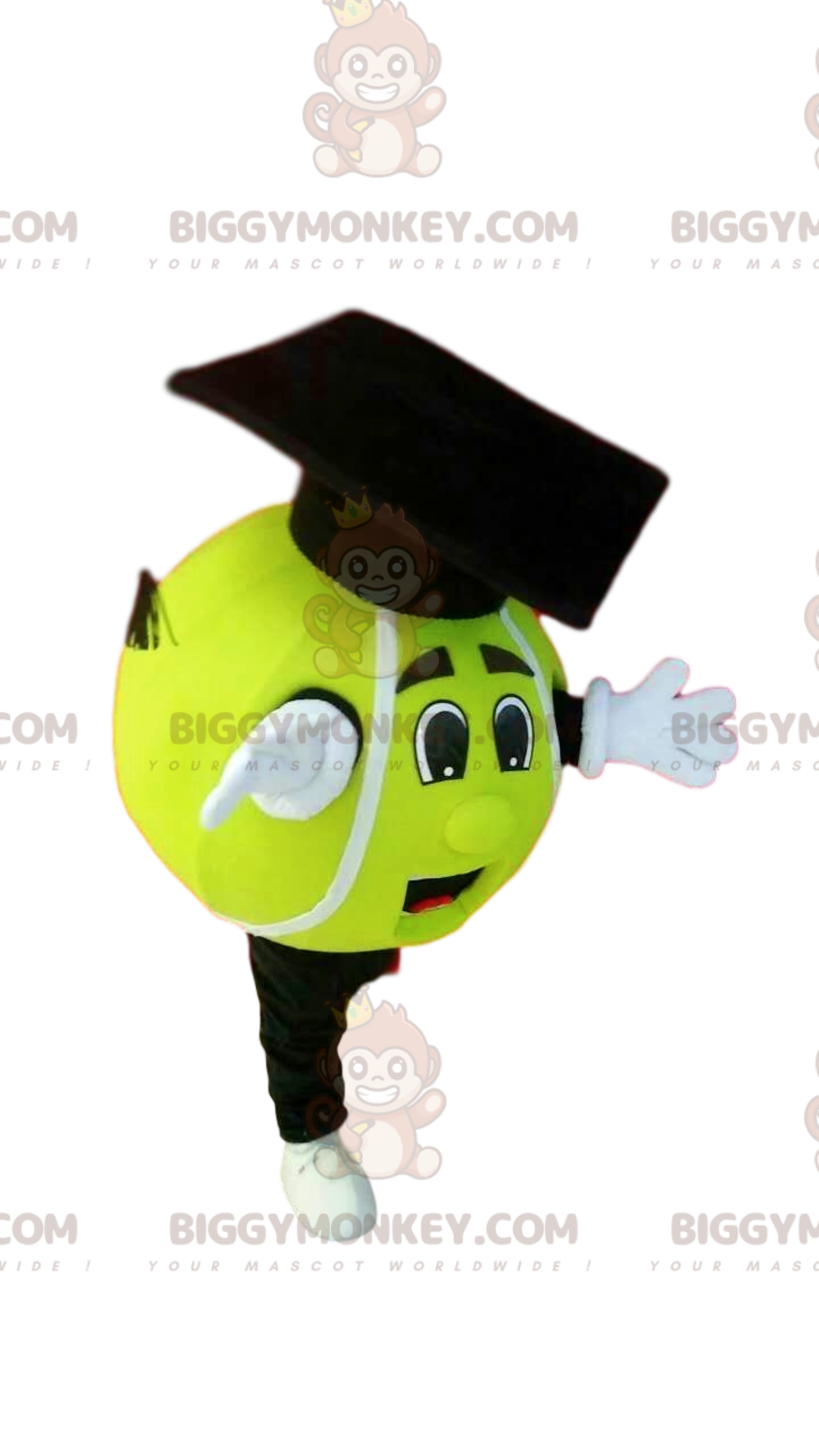 Neon Yellow Tennis Ball BIGGYMONKEY™ Mascot Costume. tennis ball