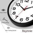 thumbnail image 4 of Reloj de pared Roymine, silencioso, no hace tictac, 20 cm, funciona con pilas, 4 of 9
