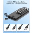 thumbnail image 4 of Power Bank VEEKTOMX de 10000 mAh con cables integrados para iPhone, 4 of 7