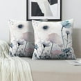 thumbnail image 2 of Flower Throw Pillow Covers 18x18 Set of 2 Flowers Pillow Cushion Cases Modern Decorative Square Pillowcases for Sofa Couch Bed, 2 of 6