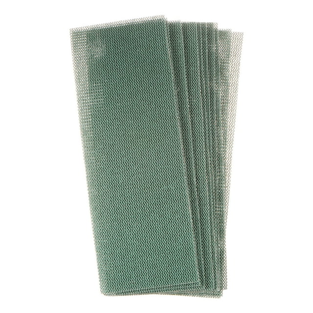 10 Piezas de Hojas de Malla de Lija de Grano 80, 2-3/4" X 8", para Lijar en Húmedo o en Seco, Almohadillas Abrasivas para Pulir y Moler Automóviles, Yeso y Metal.