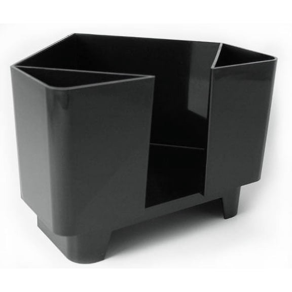 BarConic®, Corner Bar Caddy, 3 Compartment, For Stirrers, Straws, Picks, Other Cocktail Accessories