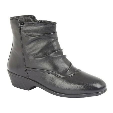 Mod Comfys Womens Softie Leather Inside Zip Shaft Ankle Boots | Walmart ...