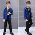 thumbnail image 5 of FAOWME Elegant Boys Red Sequin Jacket Ideal For Weddings Party And Blue 9-12 Years, 5 of 5